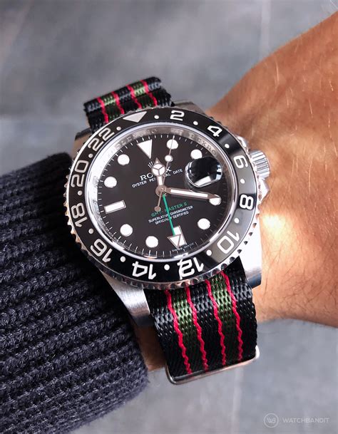 rolex gmt 2 nato strap|rolex submariner straps.